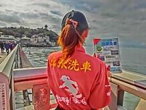 神奈川は湘南の江の島近辺での宣伝チラシ配布